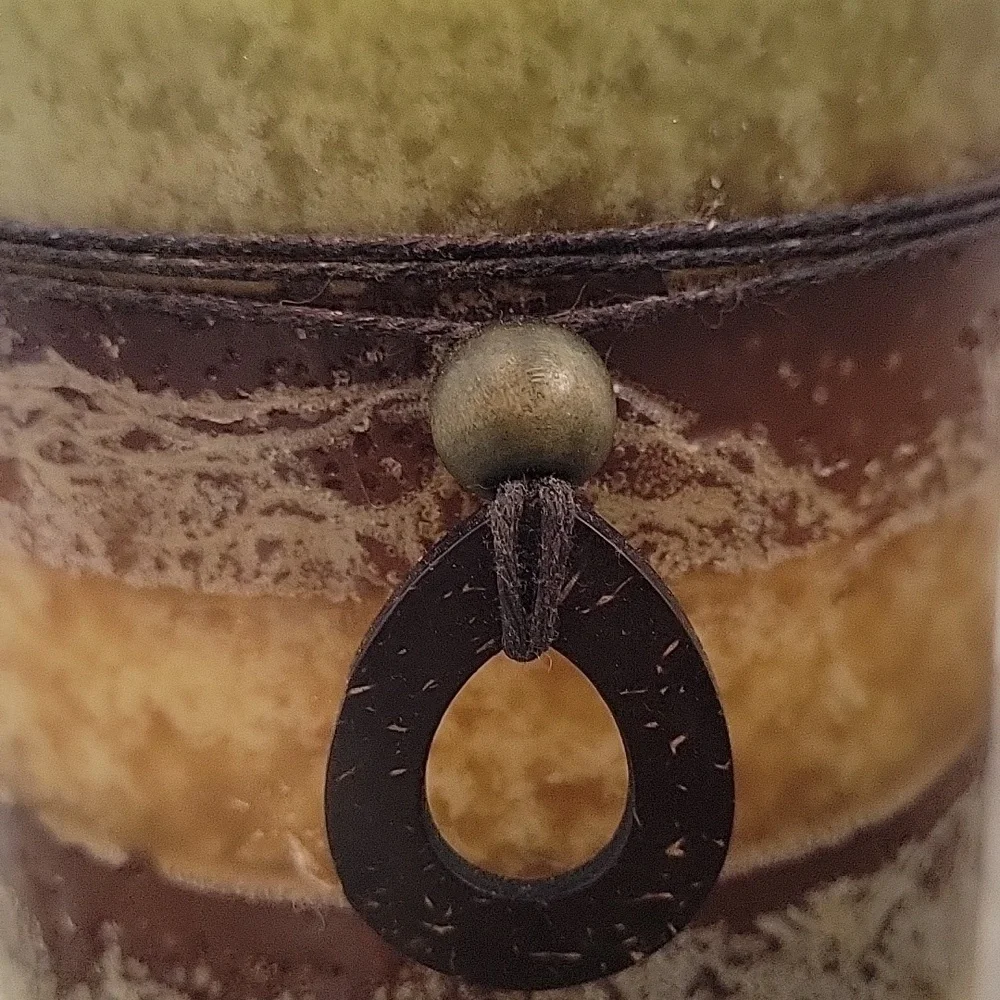 Pier 1 Citrus Cilantro Column Candle Green & brown 4x8